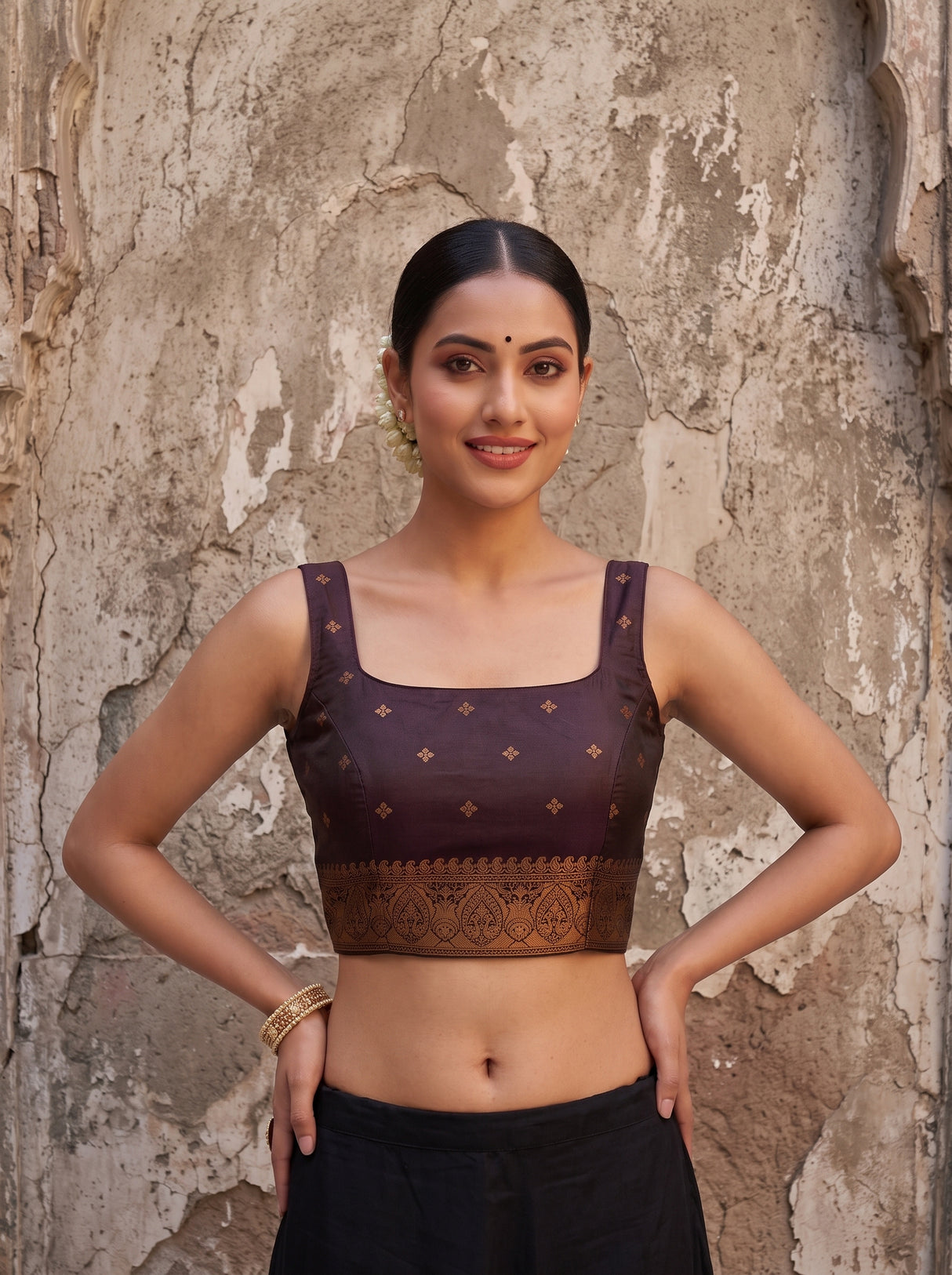MIMOSA Lavender Saree Saree — blouse close-up