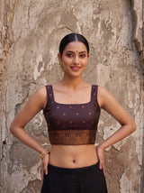 MIMOSA Lavender Saree Saree — blouse close-up