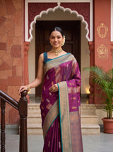 MIMOSA Wine Saree Saree — pose 10 styling detail