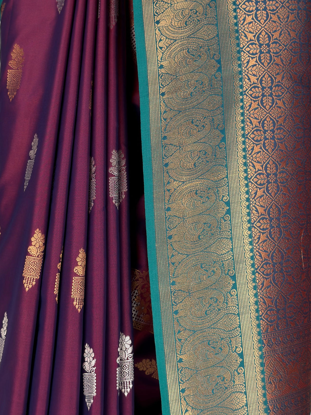 MIMOSA Wine Saree Saree — fleets shot full lifestyle