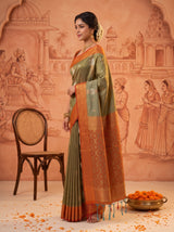 MIMOSA Grey Saree Saree — pose 5 styling detail