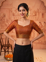 MIMOSA Grey Saree Saree — blouse close-up