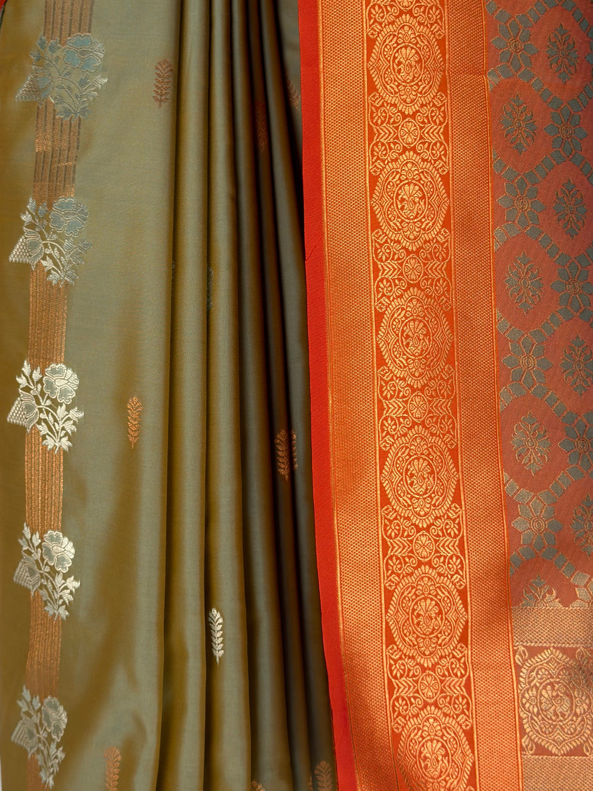 MIMOSA Grey Saree Saree — fleets shot full lifestyle