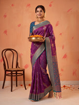 MIMOSA Magenta Saree Saree — pose 6 styling detail