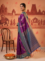MIMOSA Magenta Saree Saree — pose 9 styling detail