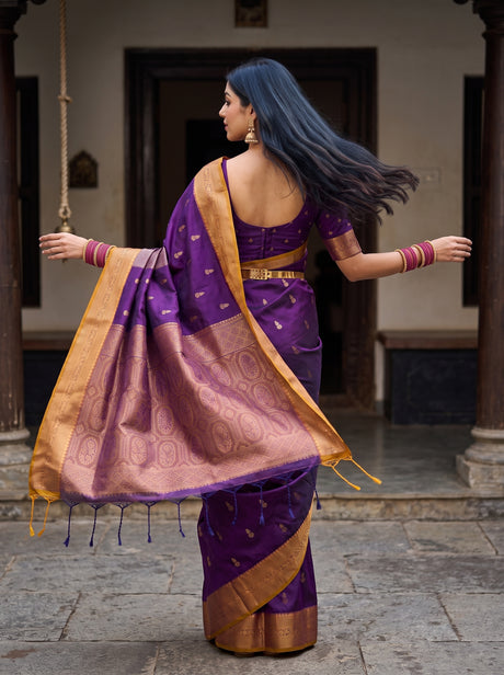 MIMOSA Jamun Saree Saree — pose 2 styling detail