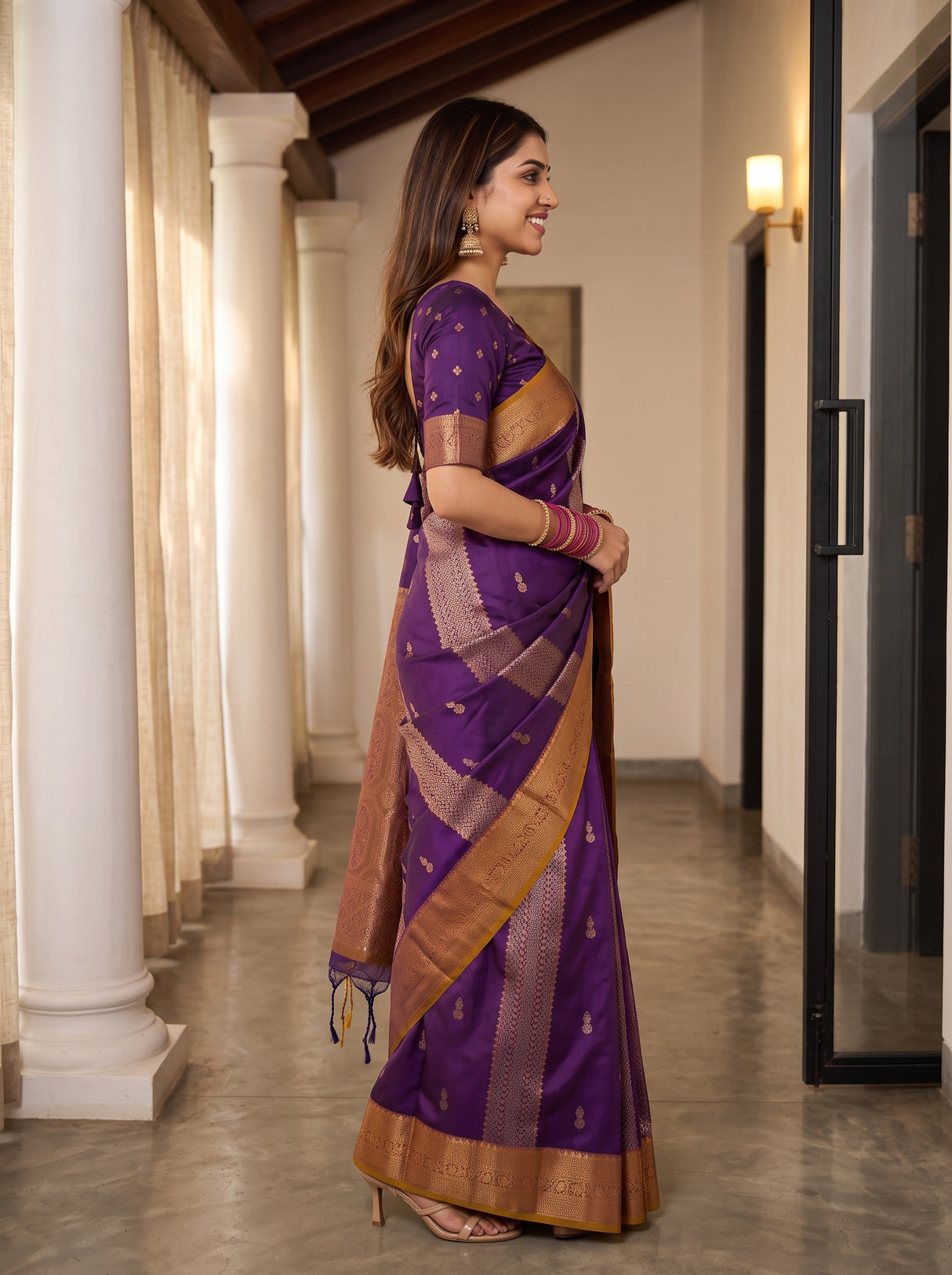 MIMOSA Jamun Saree Saree — pose 3 styling detail