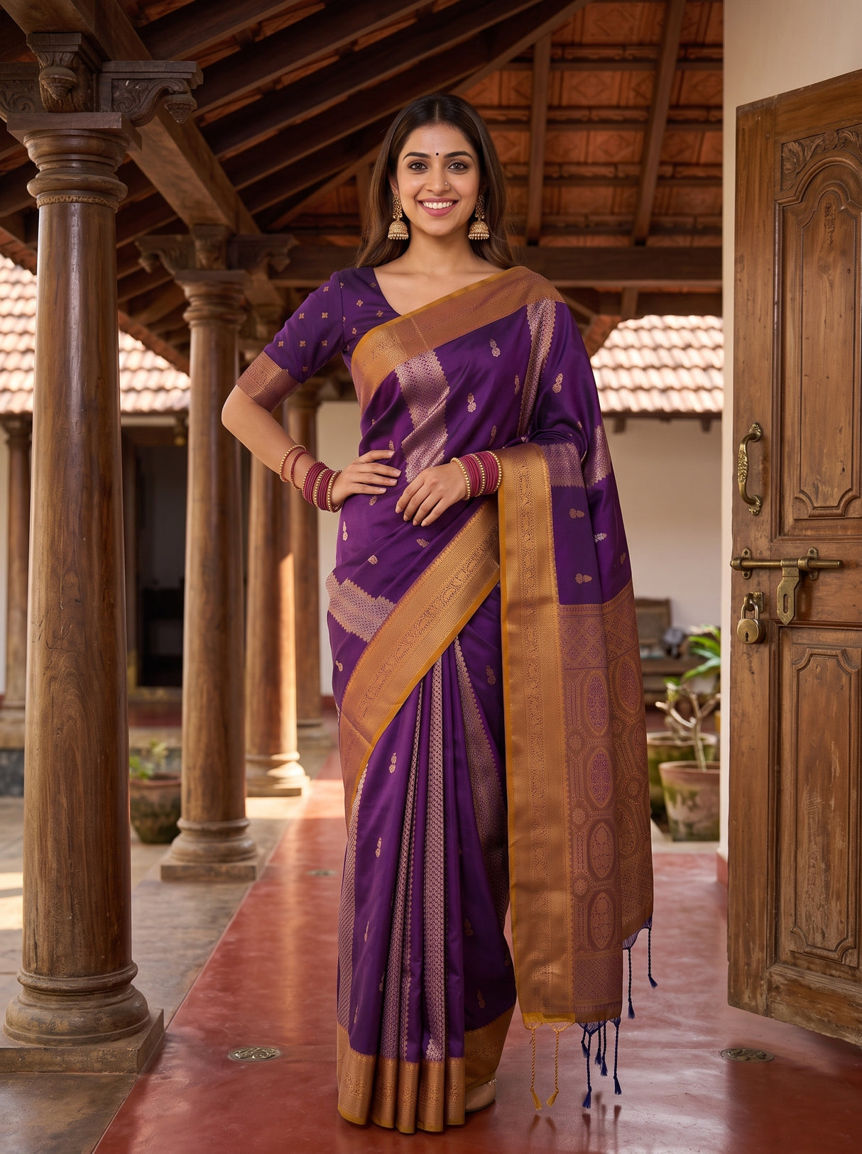 MIMOSA Jamun Saree Saree — pose 4 styling detail