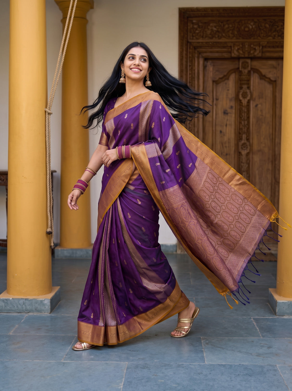MIMOSA Jamun Saree Saree — pose 6 styling detail