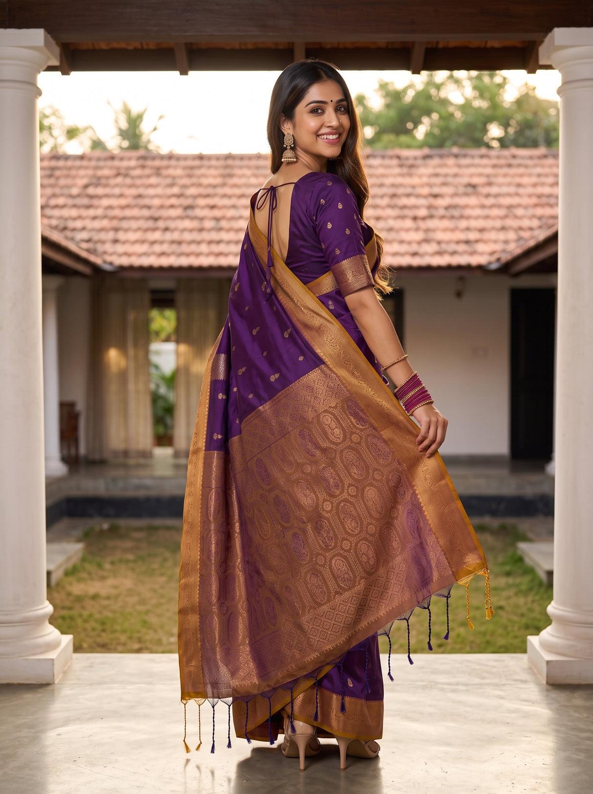 MIMOSA Jamun Saree Saree — pose 7 styling detail
