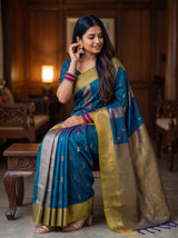 MIMOSA Sapphire Saree Saree — pose 8 styling detail