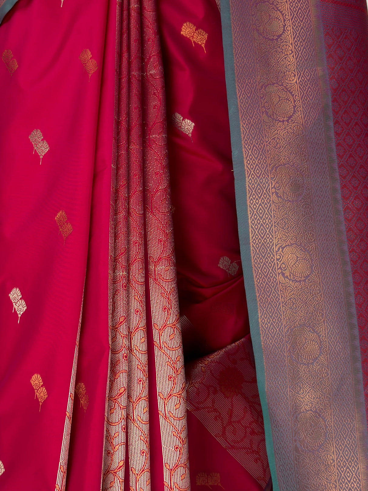 MIMOSA Rani Kanjivaram Art silk Saree — fleets shot full lifestyle