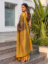 MIMOSA Chiku Saree Saree — pose 7 styling detail