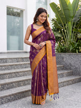 MIMOSA Magenta Saree Saree — pose 10 styling detail
