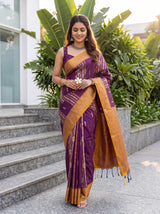 MIMOSA Magenta Saree Saree — pose 6 styling detail