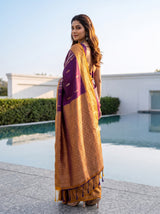 MIMOSA Magenta Saree Saree — pose 7 styling detail