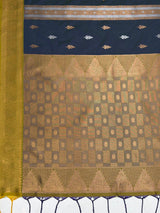 MIMOSA Navy Kanjivaram Art silk Saree — pallu and zari work detail
