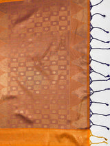 MIMOSA Wine Kanjivaram Art silk Saree — pallu and zari work detail