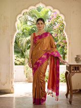MIMOSA Mustard Saree Saree — pose 10 styling detail