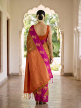MIMOSA Mustard Saree Saree — pose 2 styling detail