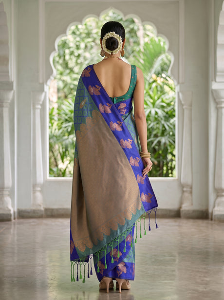 MIMOSA Sapphire Saree Saree — pose 2 styling detail