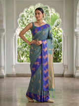 MIMOSA Sapphire Saree Saree — pose 4 styling detail