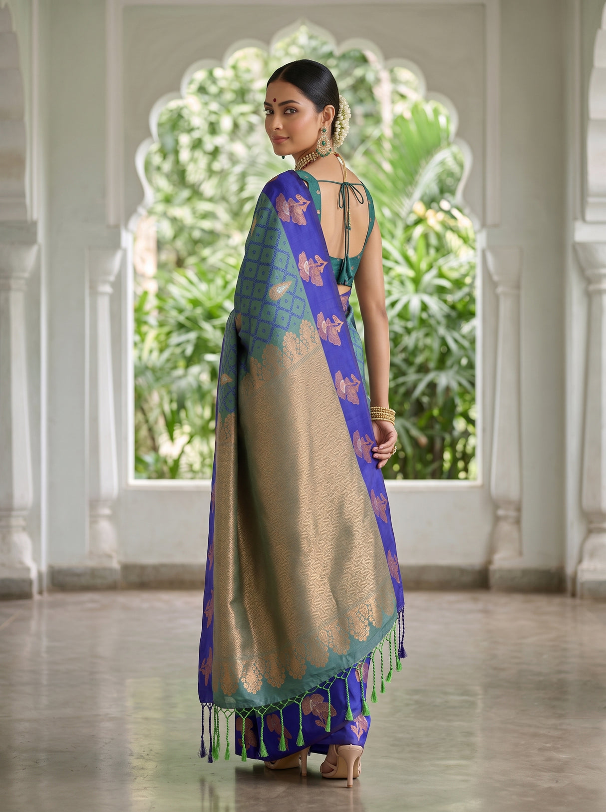 MIMOSA Sapphire Saree Saree — pose 7 styling detail