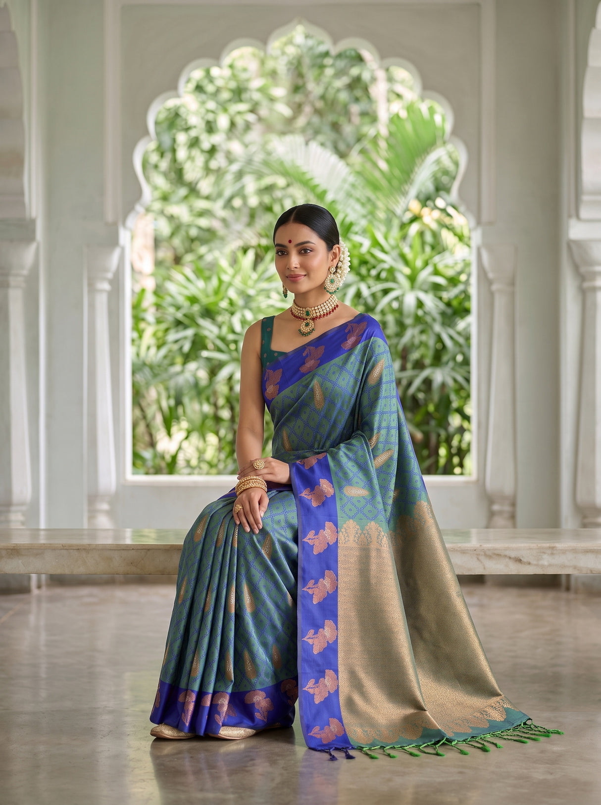 MIMOSA Sapphire Saree Saree — pose 8 styling detail