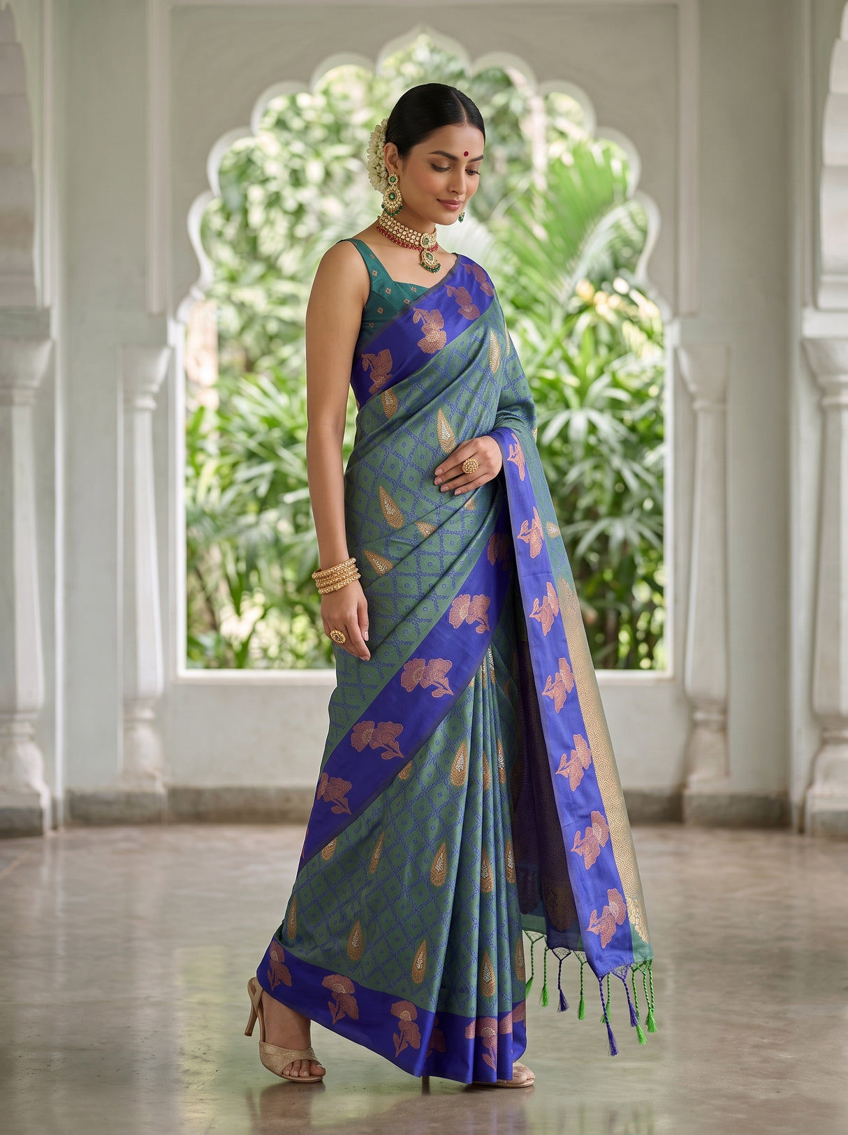 MIMOSA Sapphire Saree Saree — pose 9 styling detail