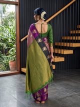 MIMOSA Magenta Saree Saree — pose 2 styling detail