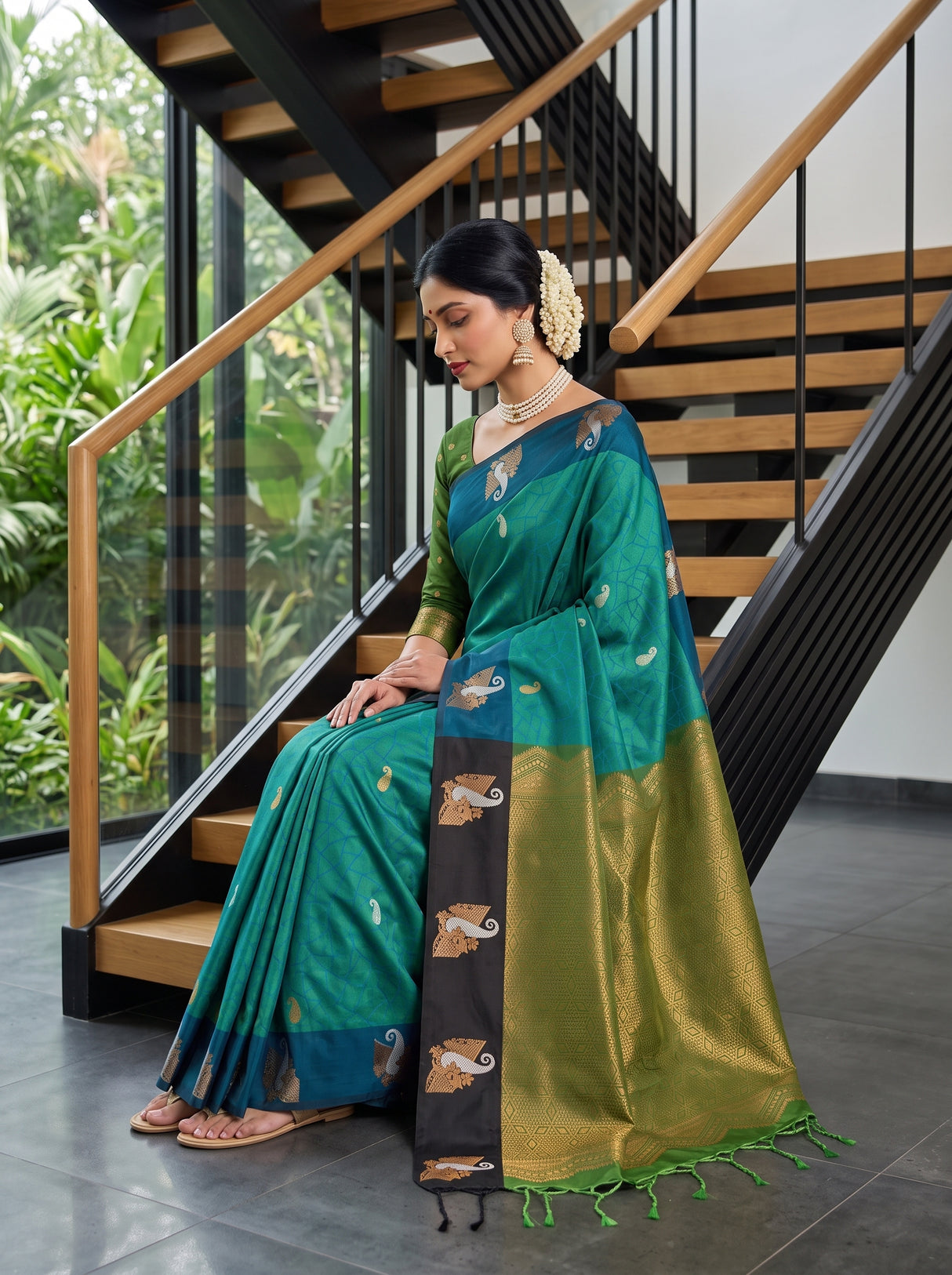 MIMOSA Rama Saree Saree — pose 3 styling detail