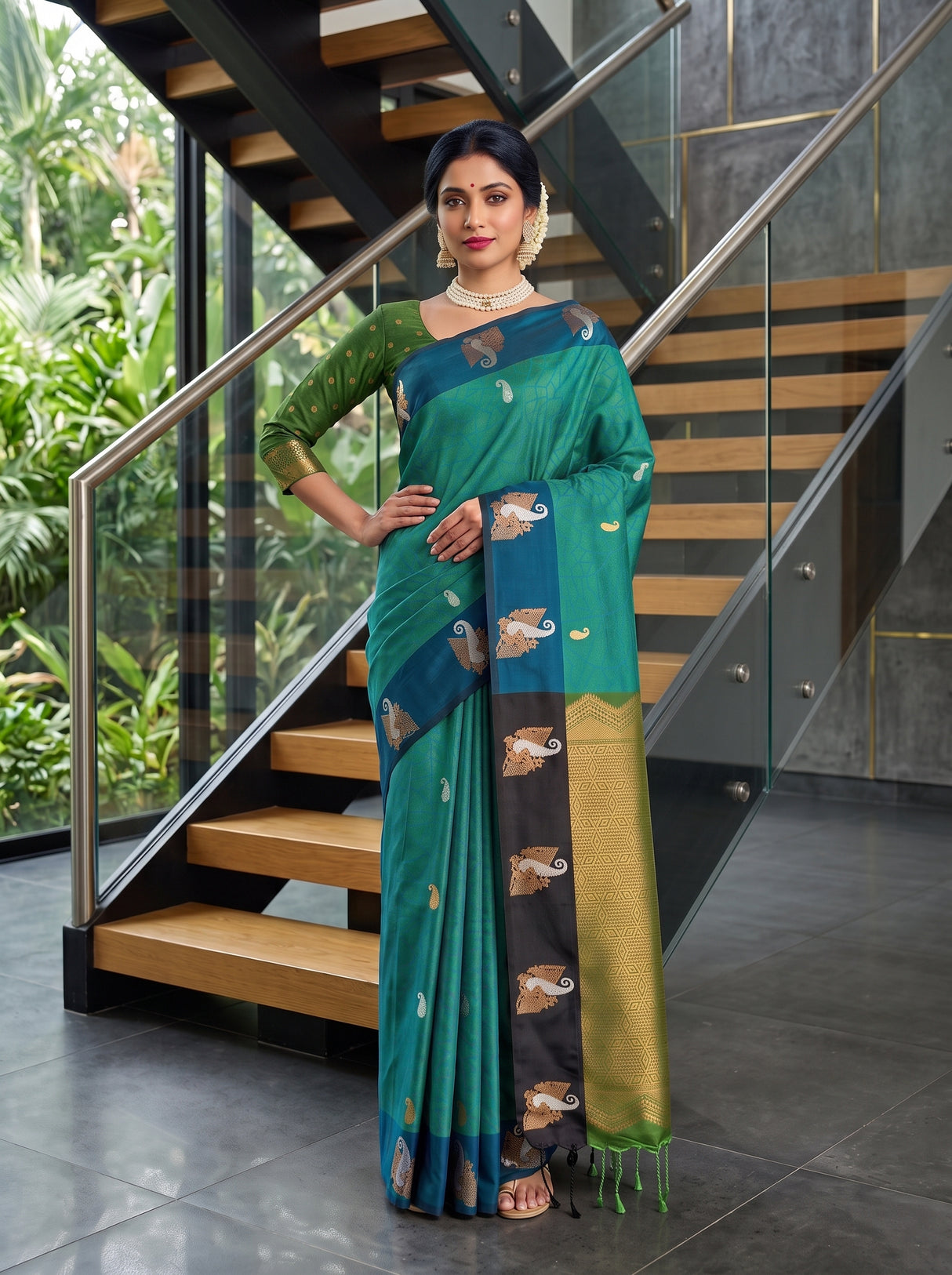MIMOSA Rama Saree Saree — pose 4 styling detail