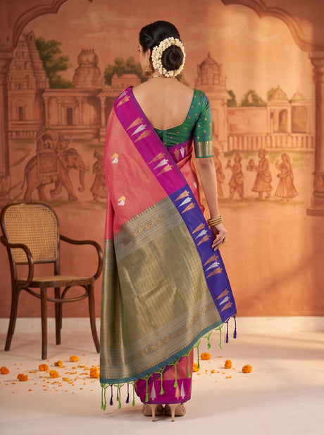 MIMOSA Rani Saree Saree — pose 2 styling detail