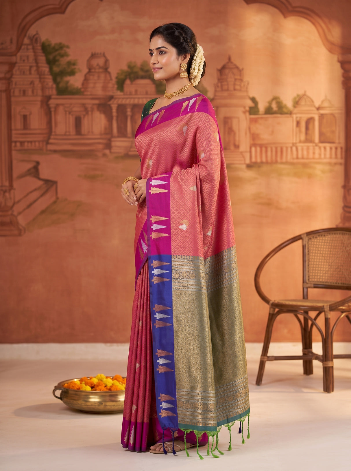MIMOSA Rani Saree Saree — pose 3 styling detail
