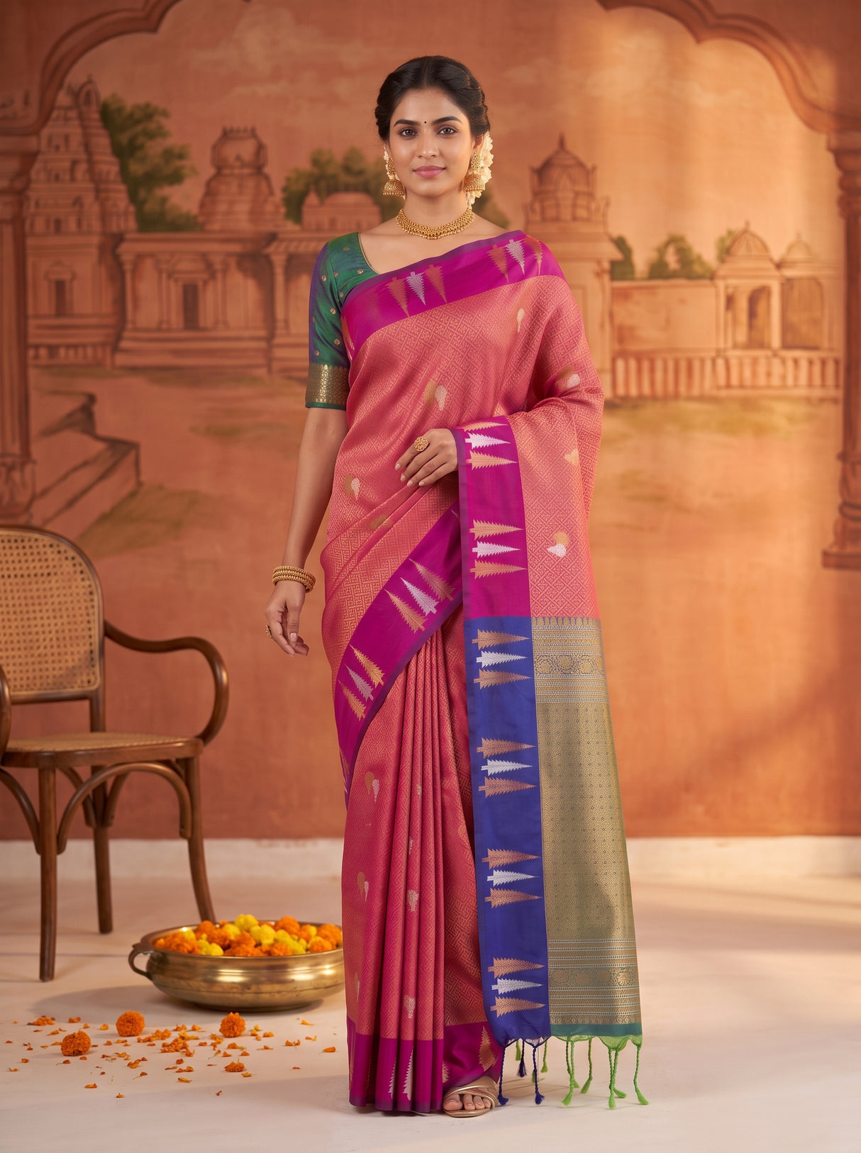 MIMOSA Rani Saree Saree — pose 4 styling detail