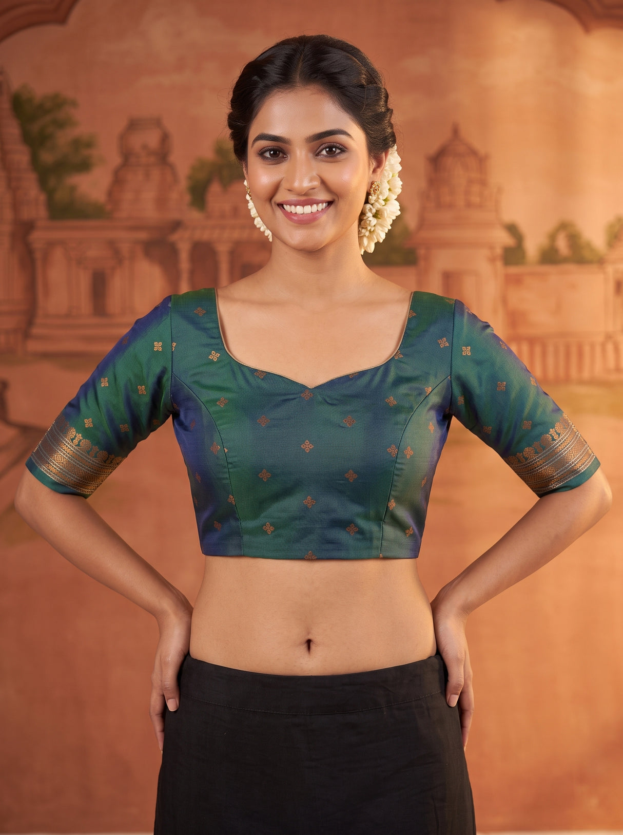 MIMOSA Rani Saree Saree — blouse close-up