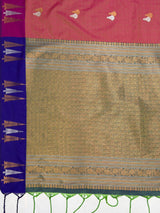 MIMOSA Rani Saree Saree — pallu and zari work detail