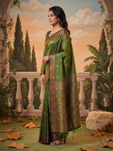 MIMOSA Green Saree Saree — pose 3 styling detail