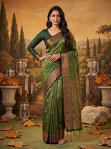 MIMOSA Green Saree Saree — pose 4 styling detail
