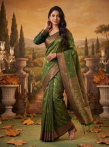 MIMOSA Green Saree Saree — pose 9 styling detail