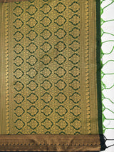 MIMOSA Green Saree Saree — pallu and zari work detail