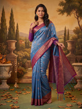 MIMOSA Sapphire Saree Saree — pose 5 styling detail