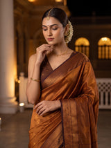 MIMOSA Mustard Saree Saree — pose 10 styling detail