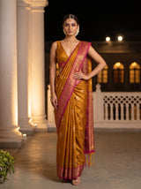 MIMOSA Mustard Saree Saree — pose 4 styling detail