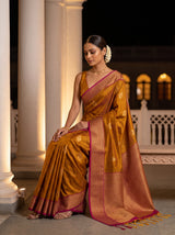 MIMOSA Mustard Saree Saree — pose 8 styling detail