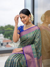 MIMOSA Green Saree Saree — pose 10 styling detail
