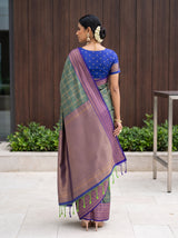 MIMOSA Green Saree Saree — pose 2 styling detail