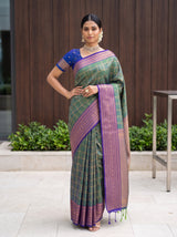 MIMOSA Green Saree Saree — pose 4 styling detail