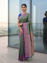 MIMOSA Green Saree Saree — pose 5 styling detail