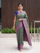 MIMOSA Green Saree Saree — pose 6 styling detail